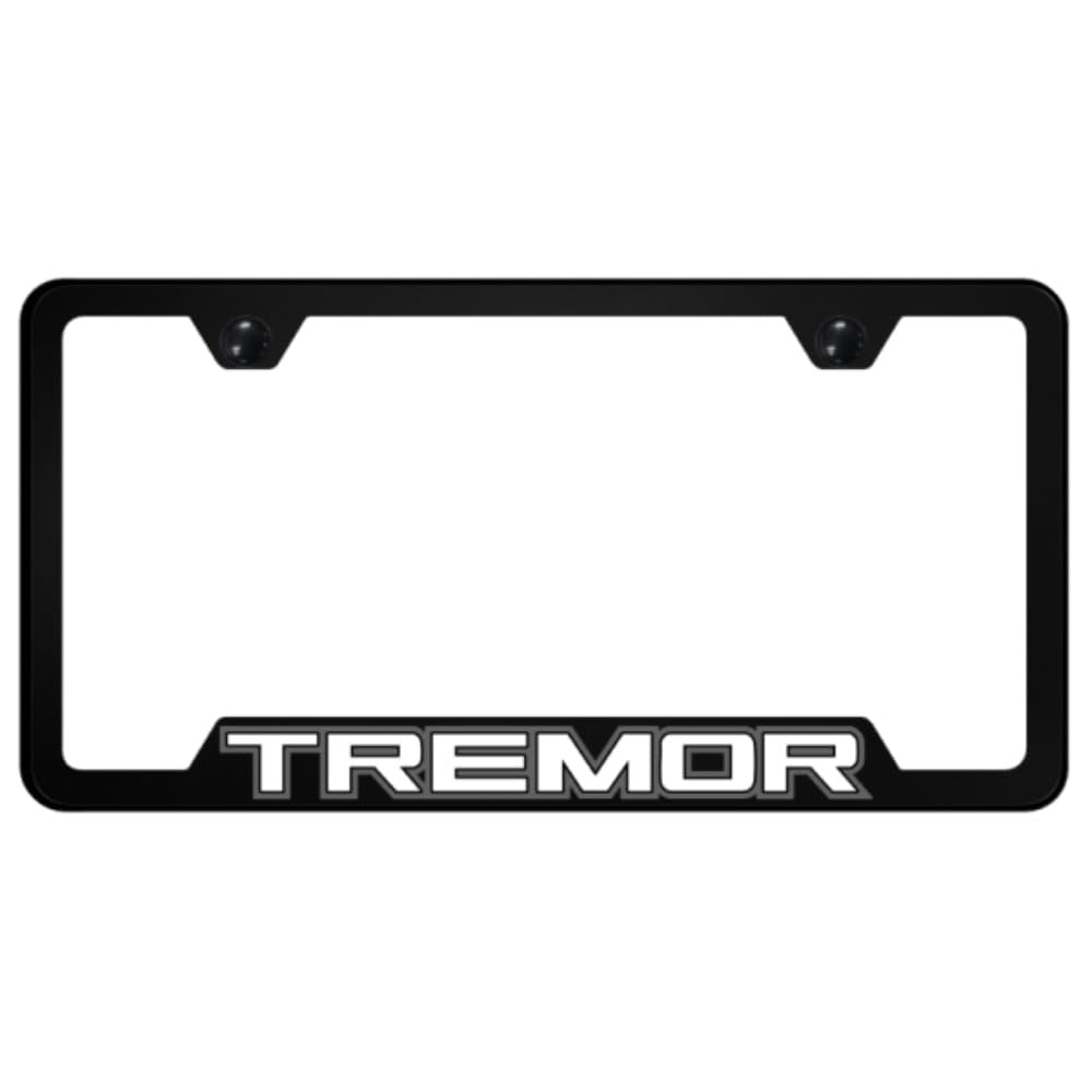 Au-TOMOTIVE GOLD, INC. Officially Licensed UV Print on Black Polycarbonate Notched License Frame for Ford Tremor