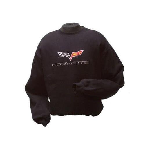 West Coast Corvette Men's Corvette Sweatshirt Fleece Embroidered C6-SR1 Performance