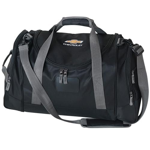 Chevrolet Bowtie Deluxe Travel Duffel Bag - Chevy Luggage Bag w/Shoulder Strap-SR1 Performance