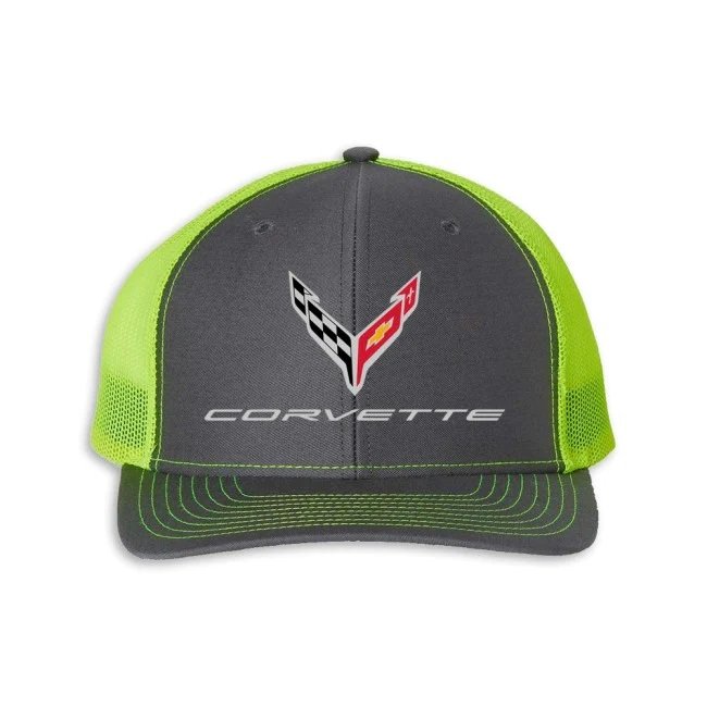C8 Corvette Snapback Hat - Chevy Structured Mesh Back Cap-SR1 Performance