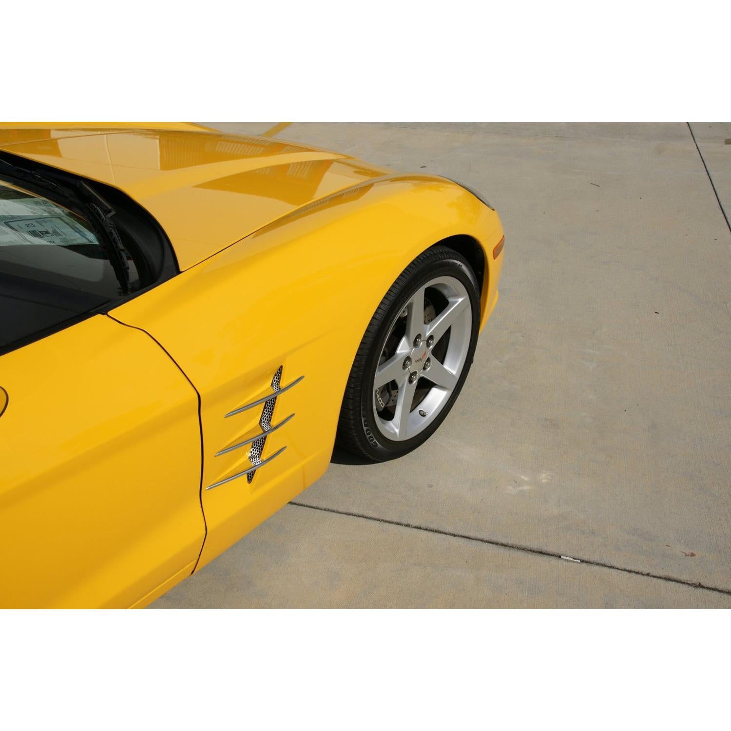 Corvette Fender Blades Billet Chrome (Dual / Tri Blades) : C6-SR1 Performance