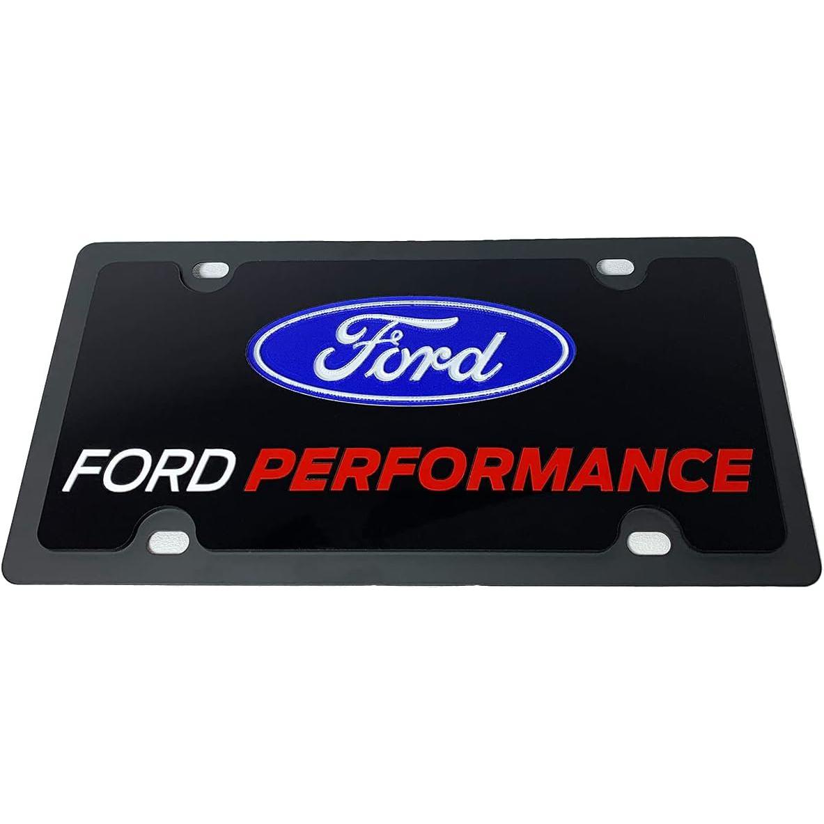 Ford Performance Carbon Steel License Plate - Black-SR1 Performance