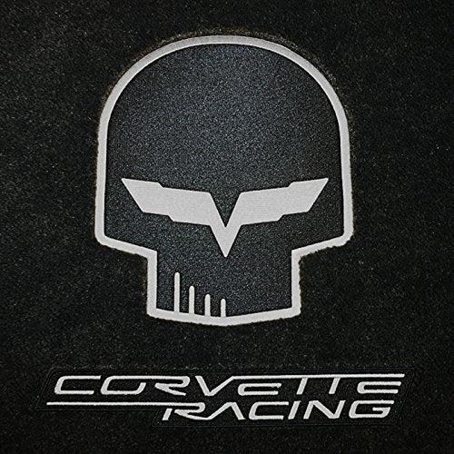 Corvette Cargo Mat - Jake Skull and Racing Script - Silver - Coupe : 2005-2013 C6, Z06, ZR1 or Grand Sport