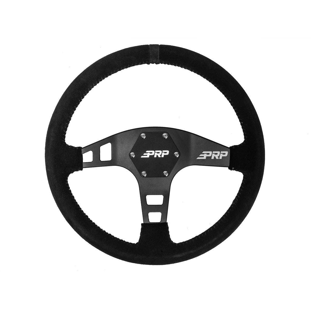 PRP Seats Off Road UTV Flat Steering Wheel - Aluminum with Black Suede