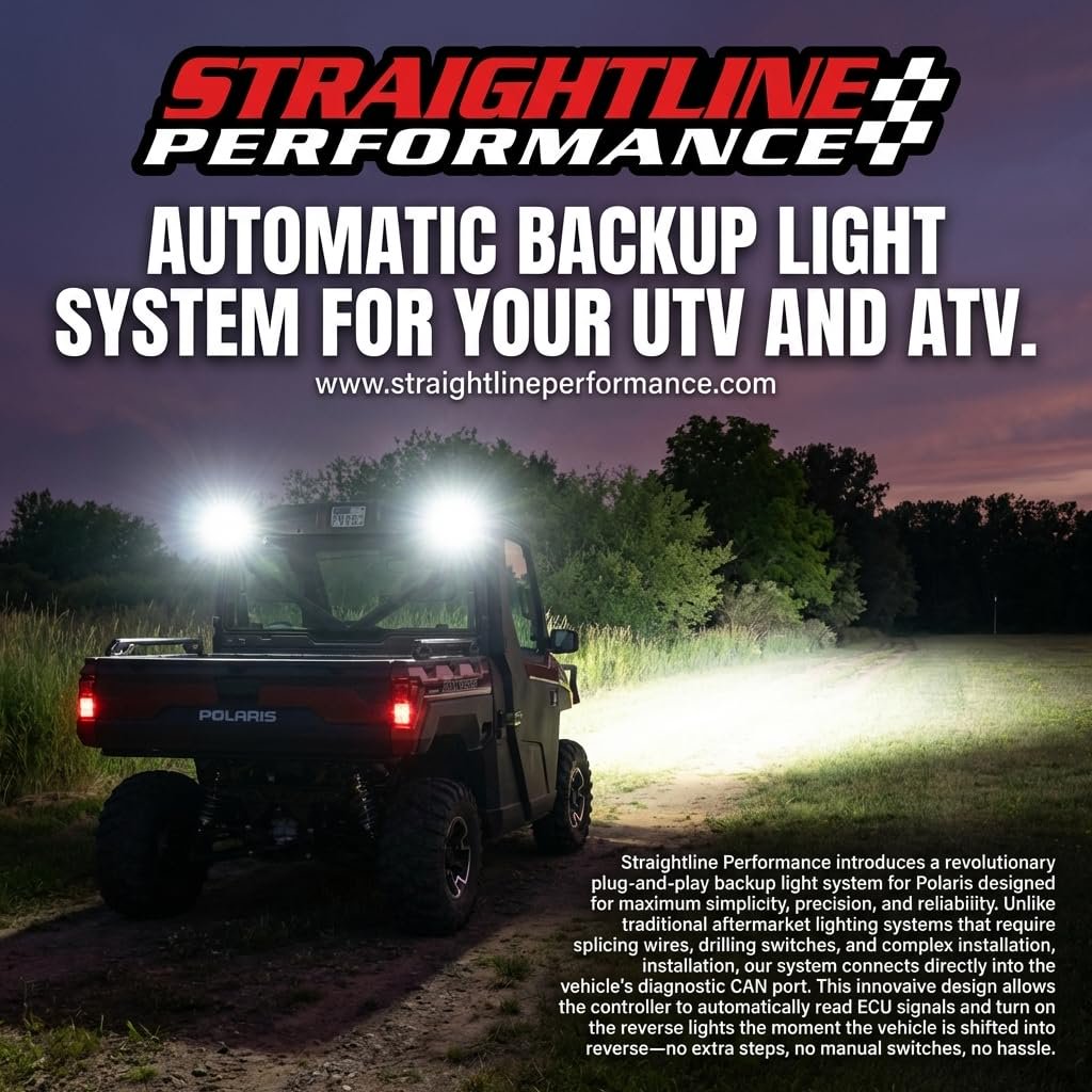 Backup Reverse LED Light Kit for UTV, 2024+ Xpedition, 2015+ Ranger, 2016+ Defender – SmartWire Plug & Play System, Automatic Reverse Activation (Base Kit - No Light, 2024+ Polaris Xpedition)