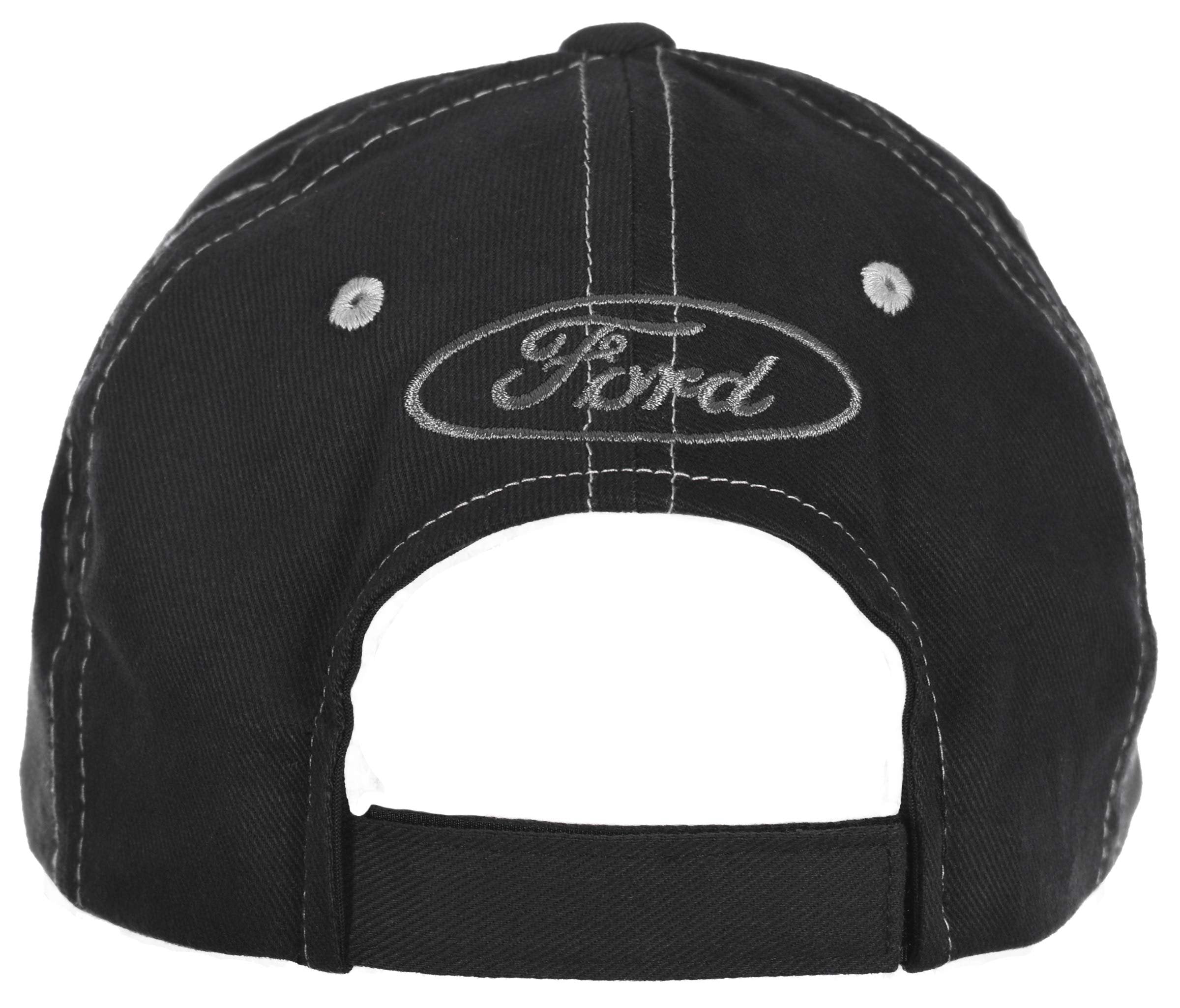 Ford Mustang Logo Cap Adjustable Black Fabric Hat