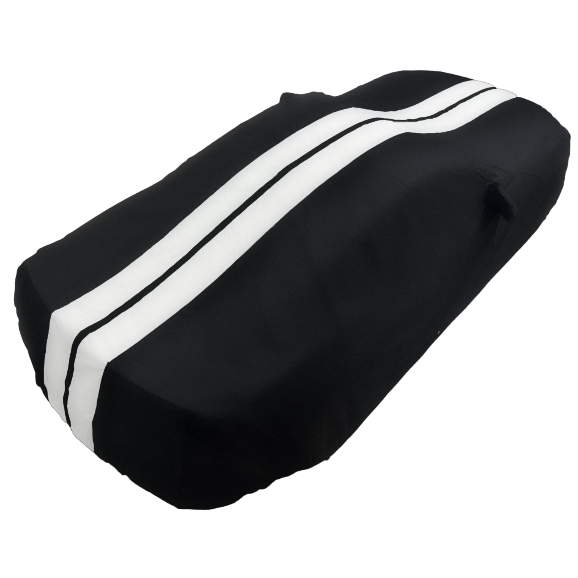 2005-2024 Ford Mustang Ultraguard Plus Car Cover - 300D Indoor/Outdoor Protection - Black with Gray Stripes-SR1 Performance