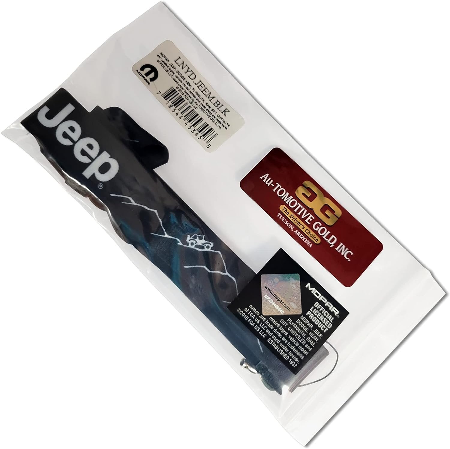 Jeep Lanyard Key Chain - Black with White Mountains Logo-SR1 Performance