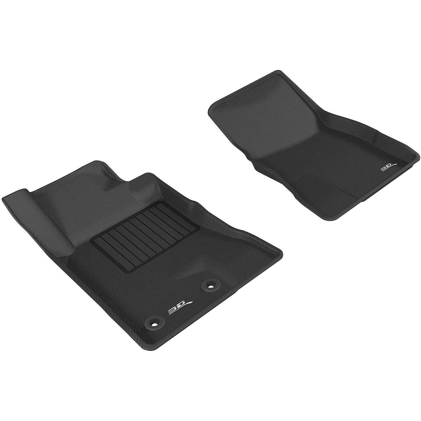 2015-2022 Ford Mustang All Weather Floor Mat Set 3D MAXpider Custom Fit Kagu (Black)-SR1 Performance