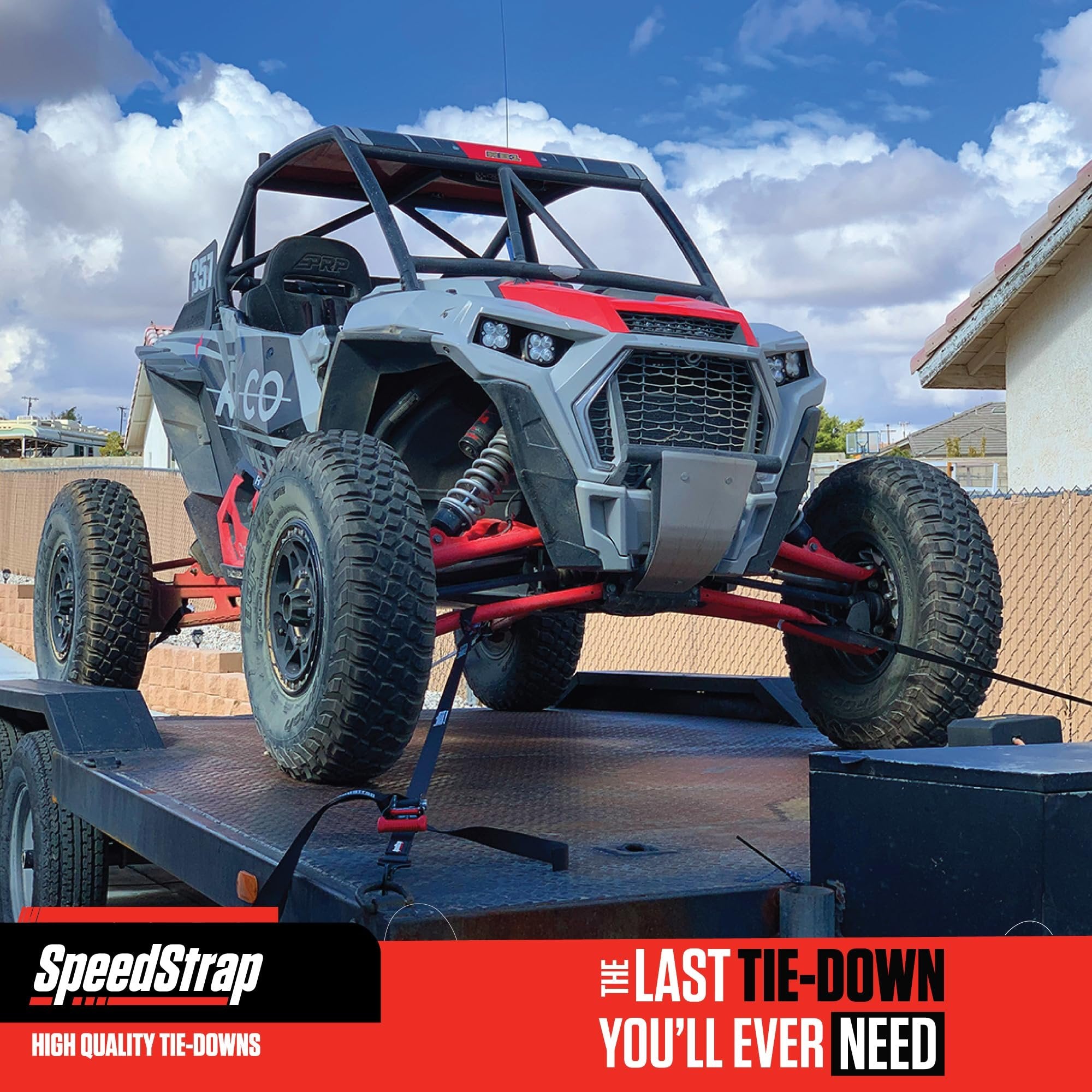SpeedStrap UTV Ratchet Tie-Down Kit for Polaris RZR, Honda Talon, Can-Am, ATV
