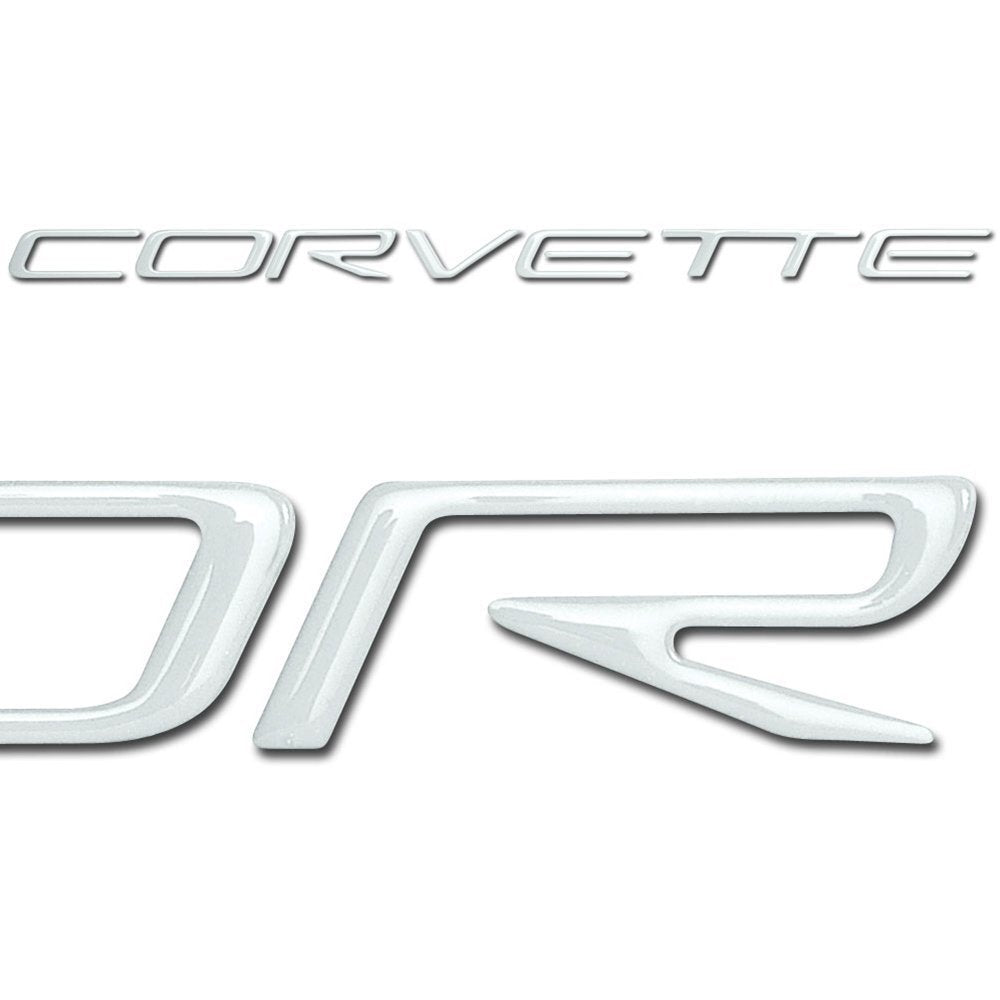1997-2004 C5 Corvette Front Domed Decal Letters (Silver)