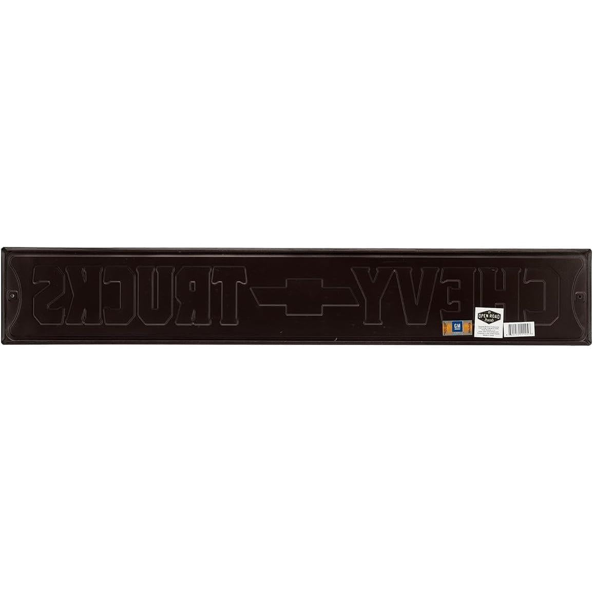 Chevy Trucks Embossed Metal Street Sign - Vintage Chevrolet Sign for Garage or Man Cave - Officially Licensed by GM-SR1 Performance