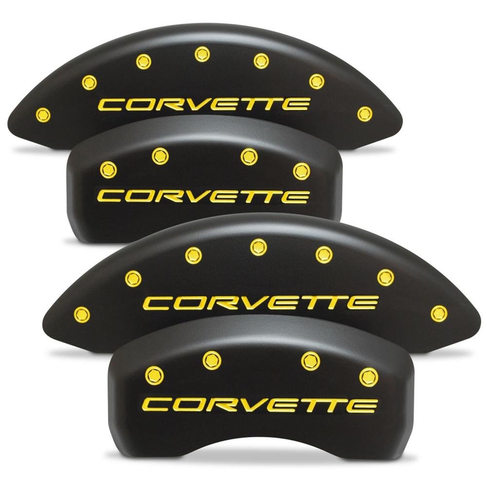 Corvette Brake Caliper Cover Set (4) : 1997-2004 C5 & Z06 - Stealth Black Series - Custom Color Letters-SR1 Performance