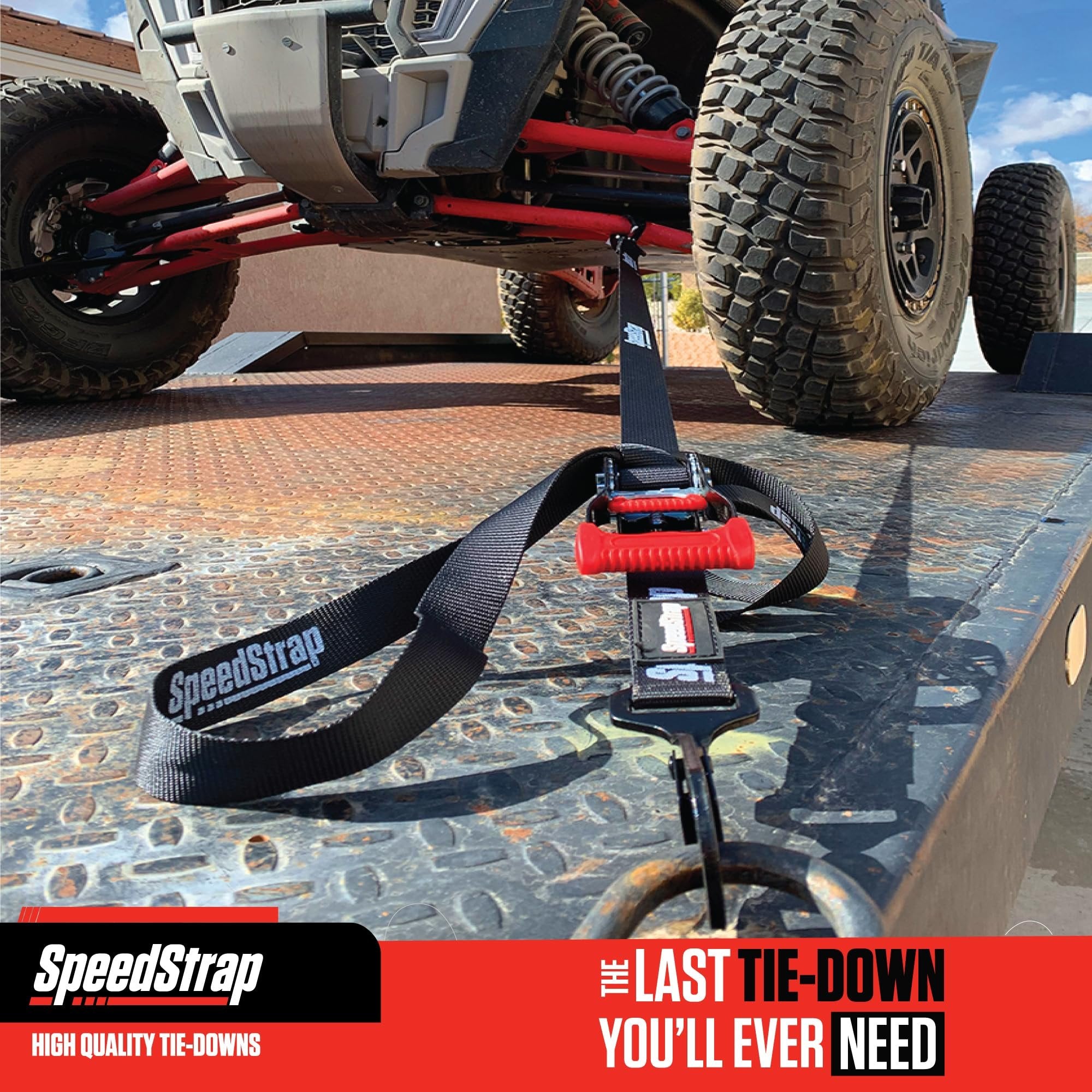 SpeedStrap UTV Ratchet Tie-Down Kit for Polaris RZR, Honda Talon, Can-Am, ATV