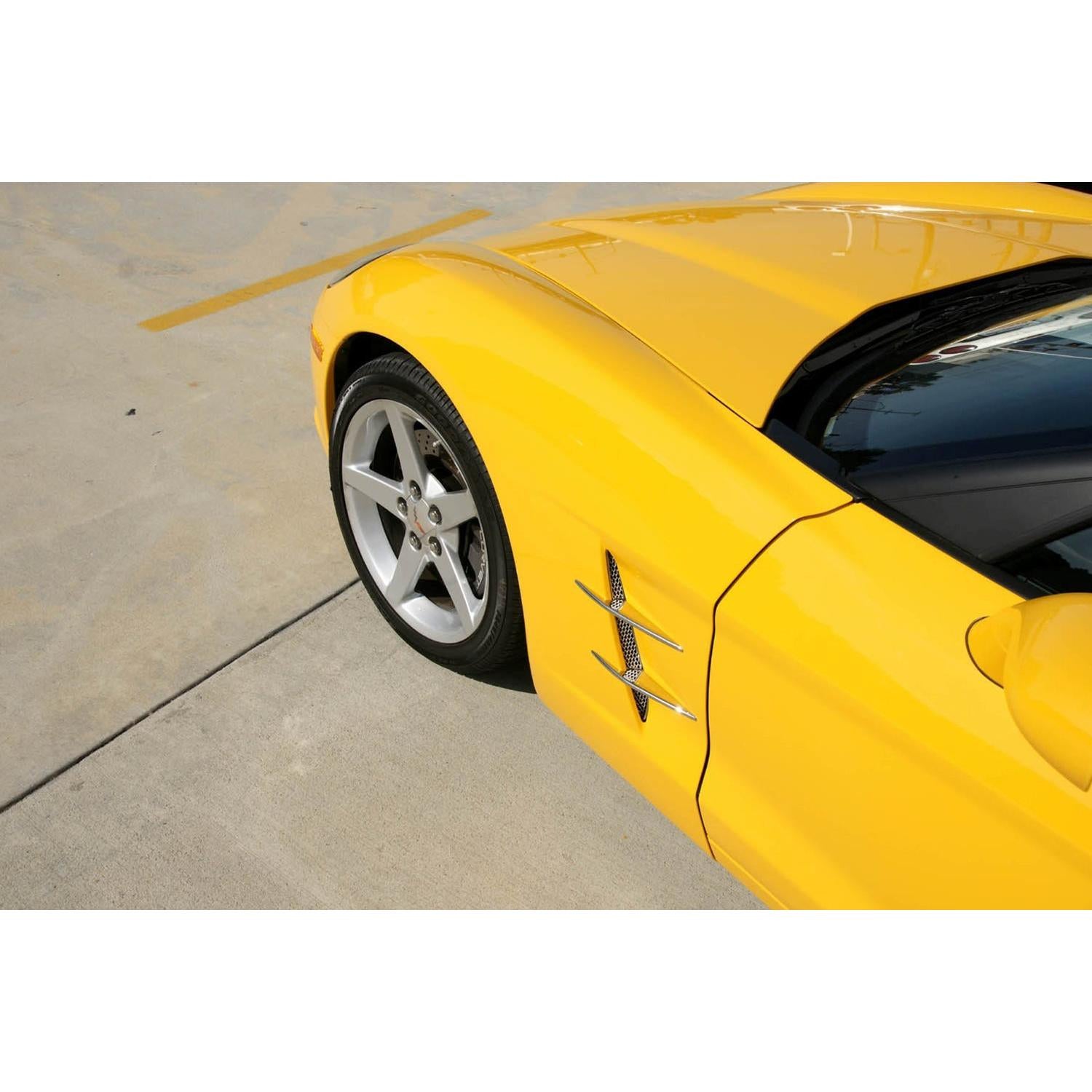 Corvette Fender Blades Billet Chrome (Dual / Tri Blades) : C6-SR1 Performance