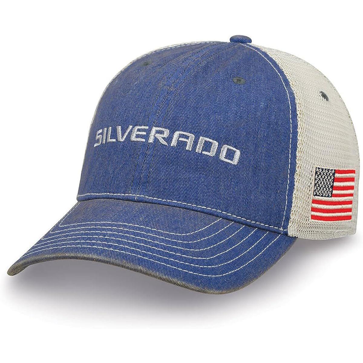 Chevy Silverado Washed Denim Hat - Vintage Chevrolet Snapback Cap-SR1 Performance