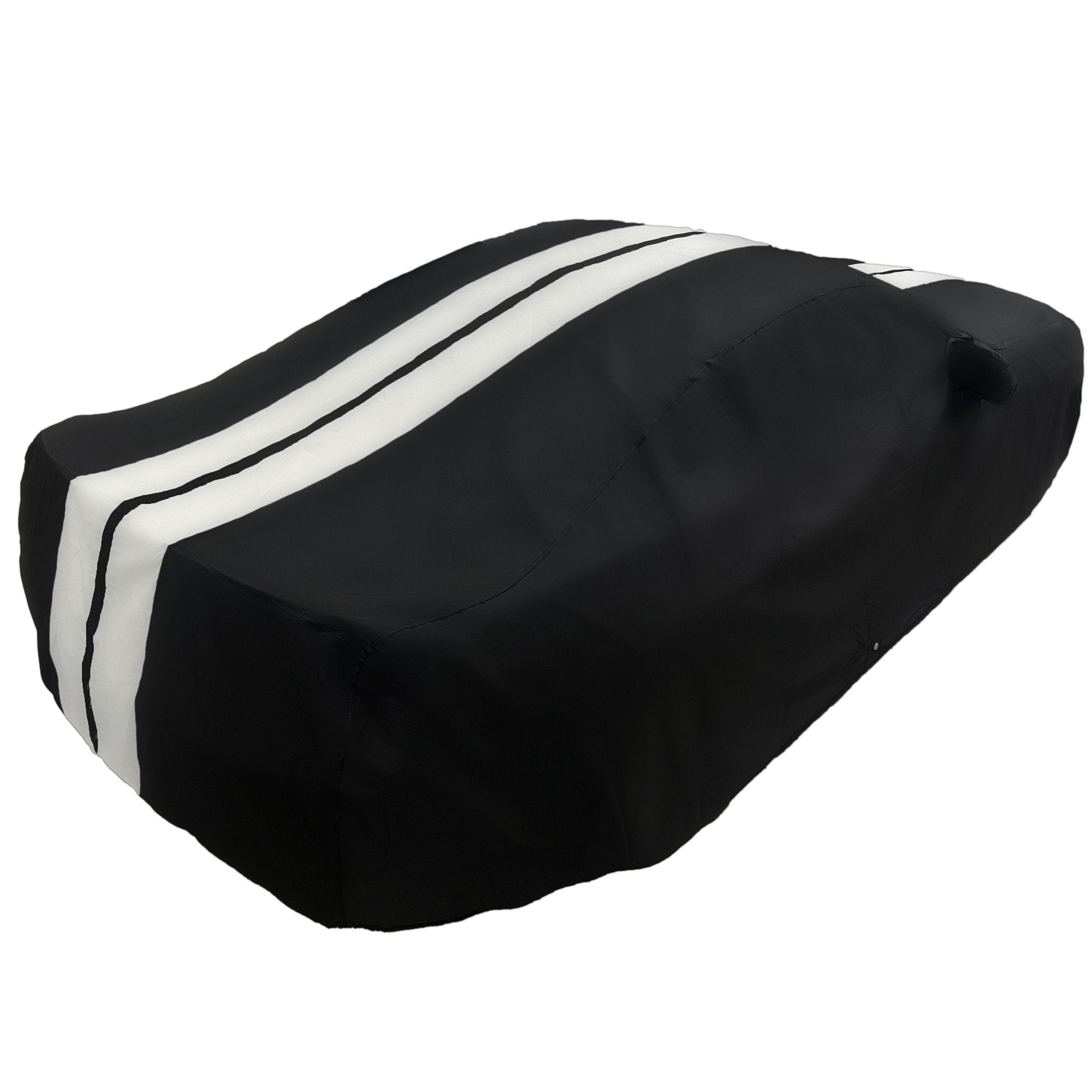 2005-2024 Ford Mustang Ultraguard Plus Car Cover - 300D Indoor/Outdoor Protection - Black with Gray Stripes-SR1 Performance
