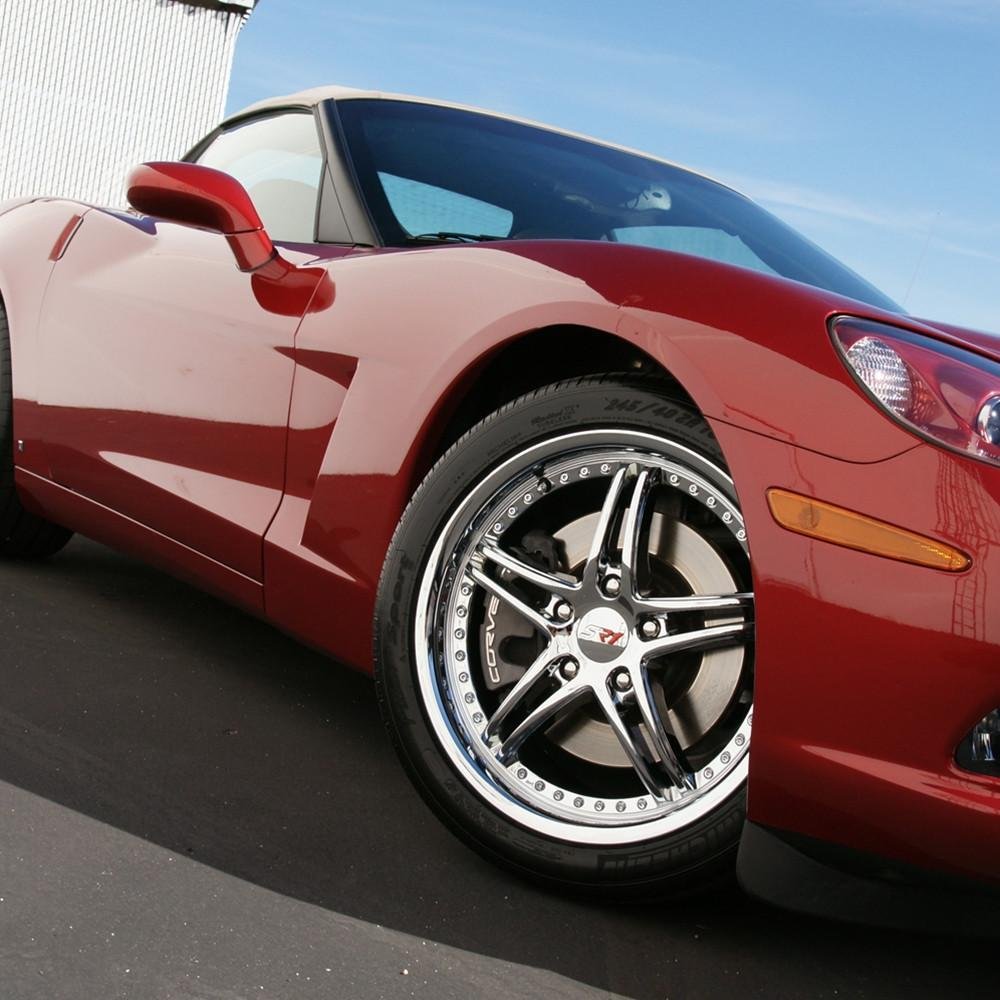 Corvette Wheels - SR1 Performance Wheels / BULLET Series (Set) - Black Chrome : 18x8.5/19x10 1997-2012 C5,C6