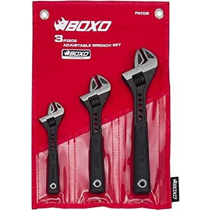 Boxo USA 3 Pc Adjustable Wrench Set