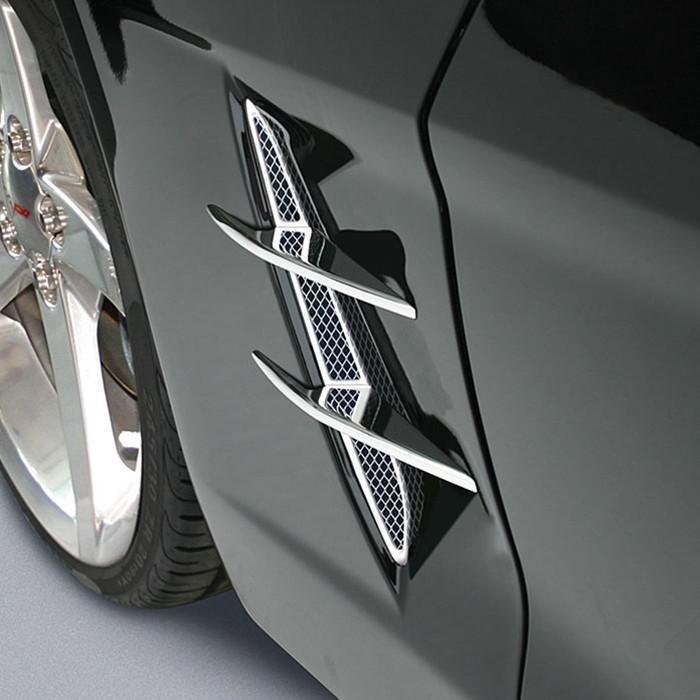 Corvette Fender Blades Billet Chrome (Dual / Tri Blades) : C6-SR1 Performance