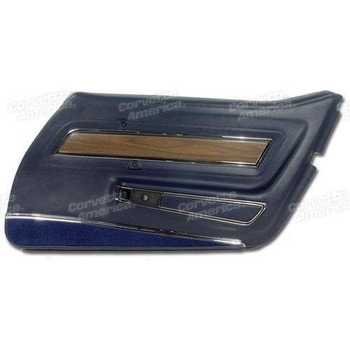 Corvette Door Panel. Dark Blue Deluxe RH: 1973-1975-SR1 Performance