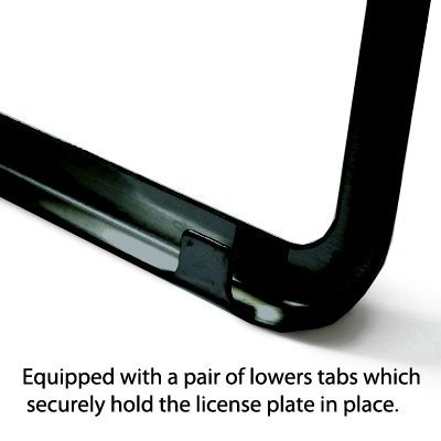 Au-TOMOTIVE GOLD Laser Etched License Plate Frame for Cadillac Cadillac (Black)