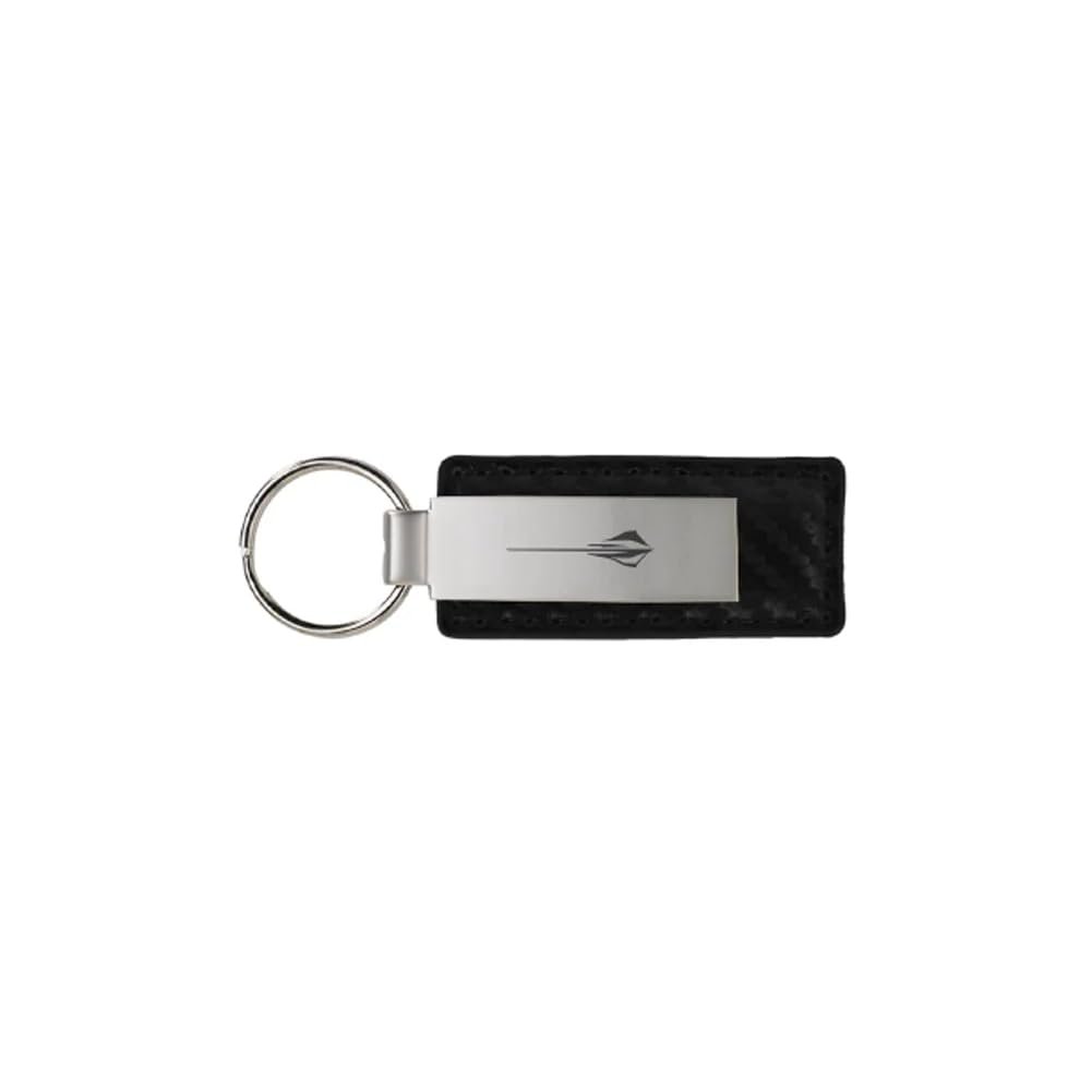 C8 Corvette Carbon Fiber/Metal Rectangular Keychain w/Stingray Logo-SR1 Performance