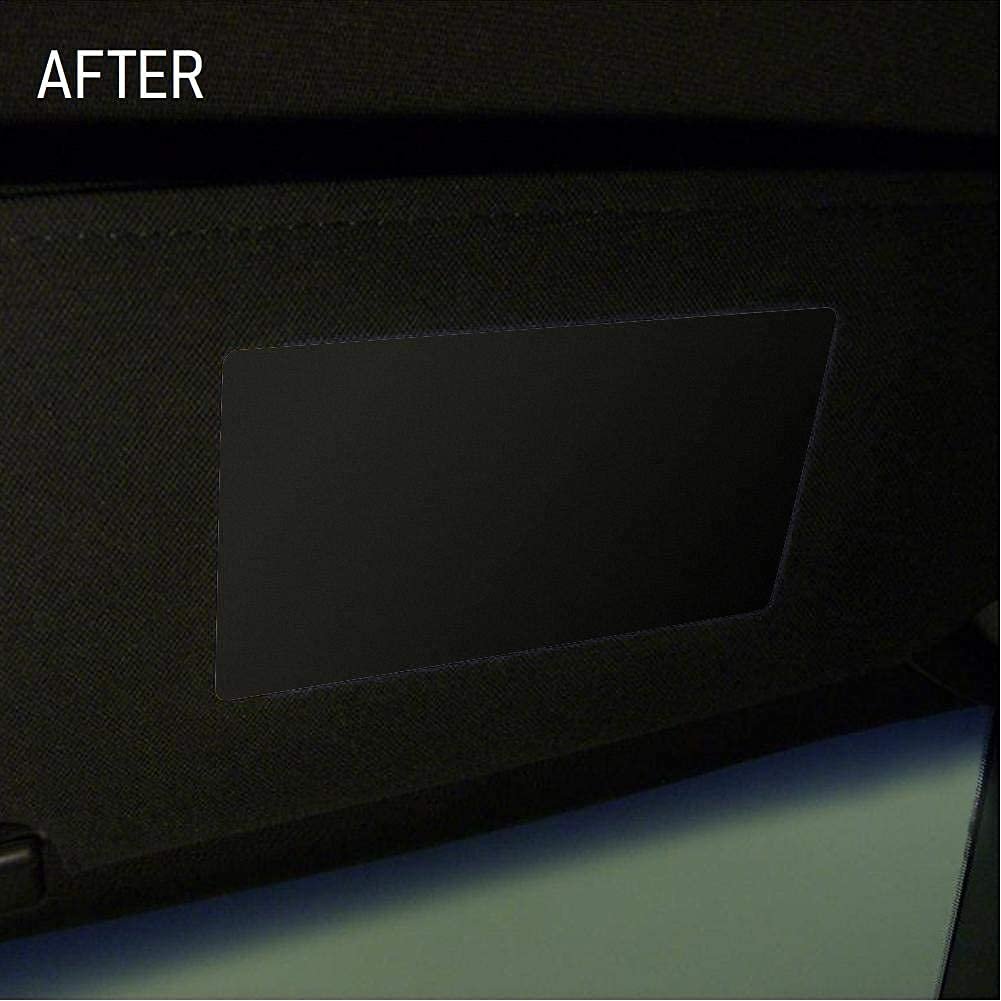 Universal Sunvisor Warning Label Covers - Peel & Stick Sun Visor Cover Up for All Cars, Trucks, SUV, Van, Sports Car (Stone)