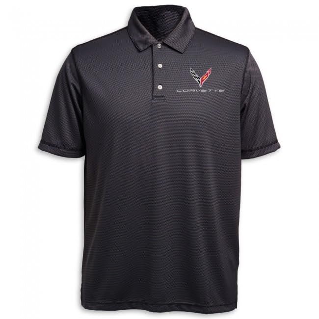 C8 Corvette Two-Tone Embroidered Polo - Chevrolet Collared Shirt-SR1 Performance