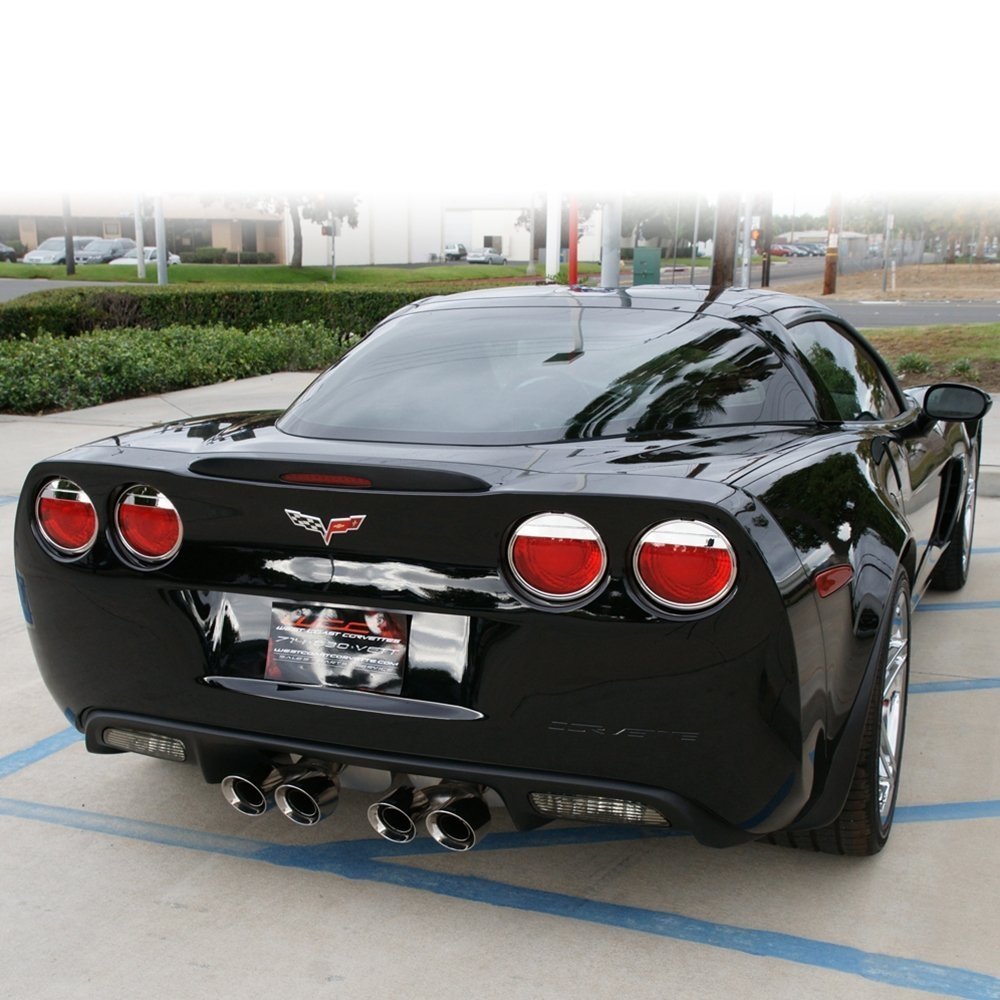 2005-2013 Corvette "Attitude" Taillight Bezels - Billet Chrome