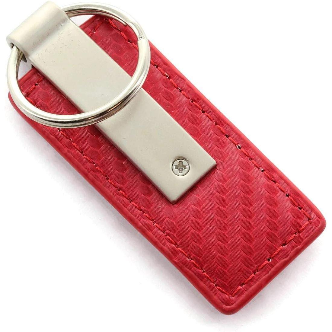 Dodge SRT Hellcat Leather Key Chain - Red Carbon Fiber-SR1 Performance