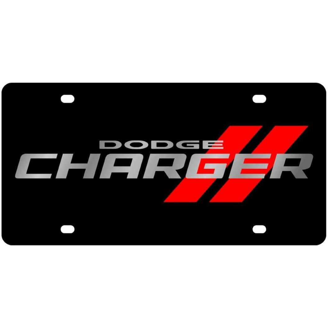 Dodge Charger License Plate - Black Laser Acrylic-SR1 Performance