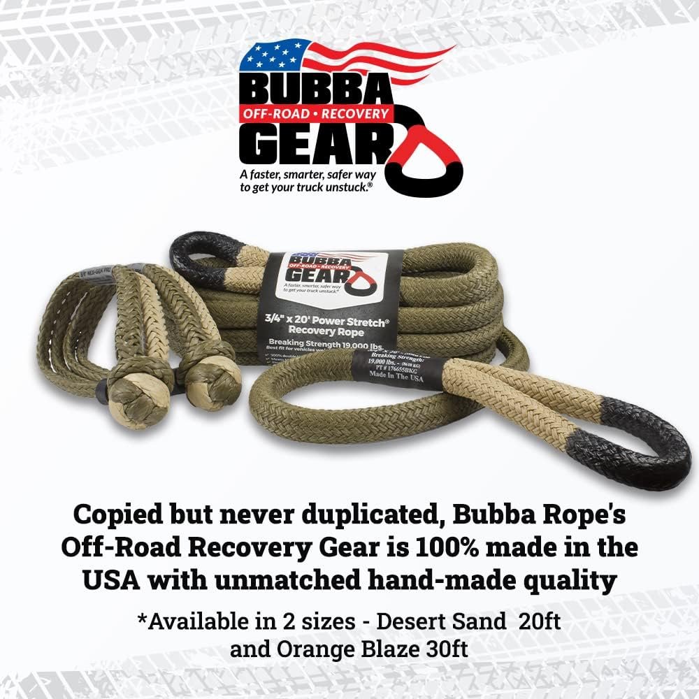 Bubba Rope Off-Road Jeep Recovery Rope Gear Set with Shackles-SR1 Performance