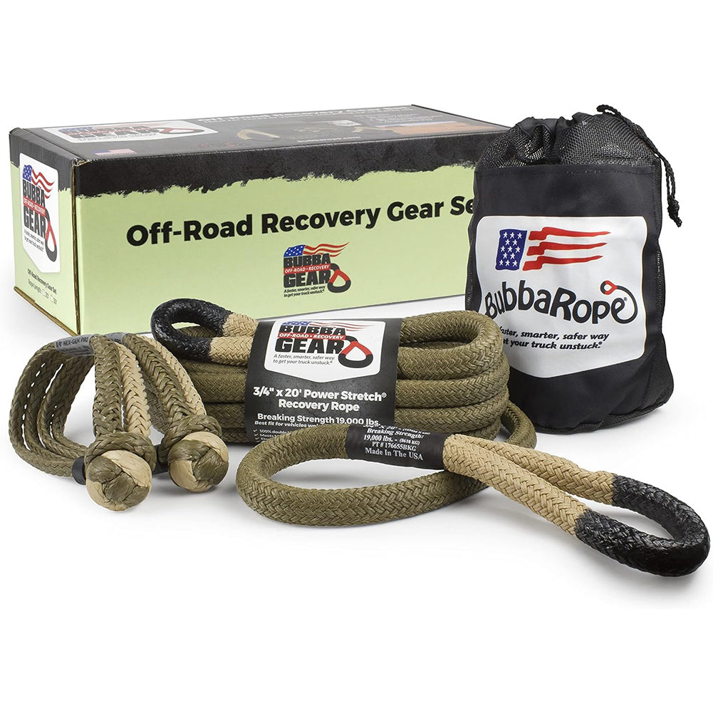Bubba Rope Off-Road Jeep Recovery Rope Gear Set with Shackles-SR1 Performance