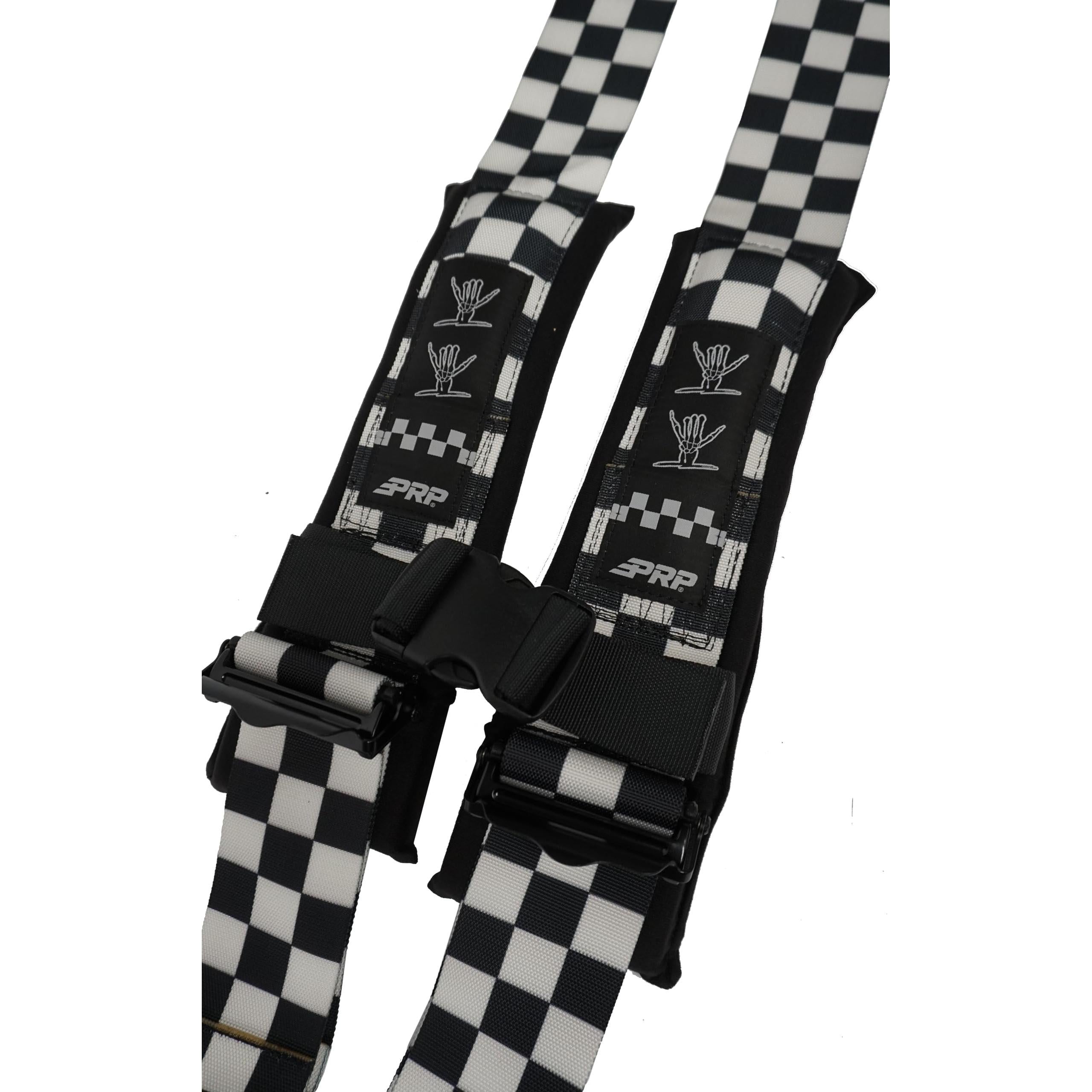 PRP 4 Point Racing Harness with 3" Belts - Shreddy Edition Checkered