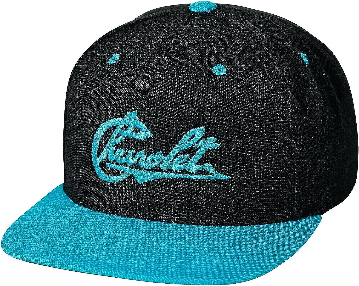 Chevrolet Vintage Flat Bill Hat - Neon Chevy Snapback Cap
