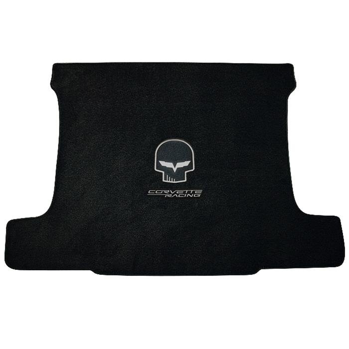 Corvette Cargo Mat - Jake Skull and Racing Script - Silver - Coupe : 2005-2013 C6, Z06, ZR1 or Grand Sport