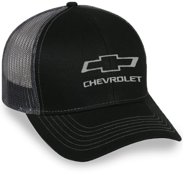 Chevrolet Bowtie Snapback Hat - Structured Mesh Back Cap - Officially Licensed by GM