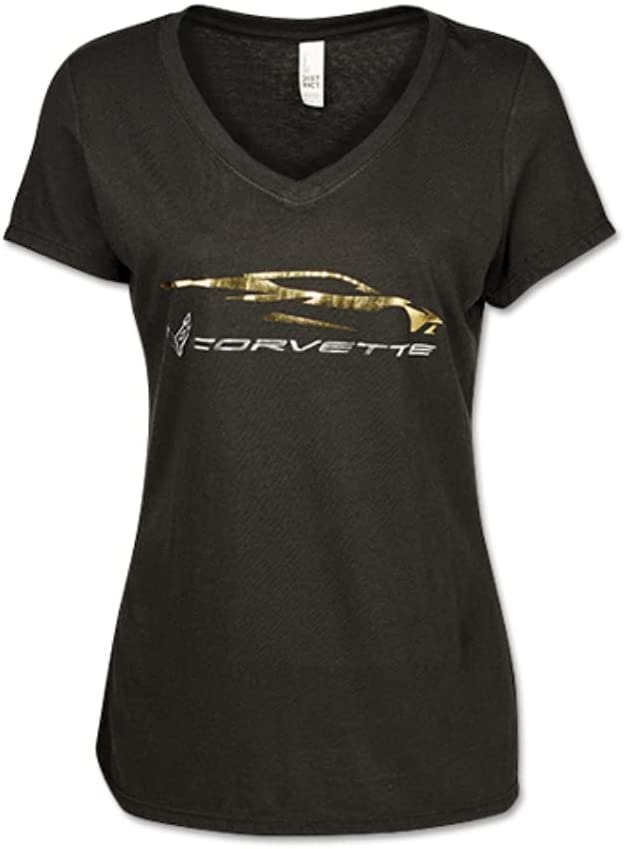 C8 Corvette Ladies Corvette Racing Gesture T-Shirt - Black (Small)