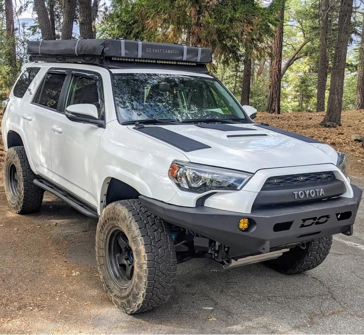 Lensun 80W 12V Hood Flexible Solar Panel for Toyota 4Runner 4th/5th Gen (2003-2024) w/Scoop - Off Grid Solar Power for Offroading/Overlanding/Camping