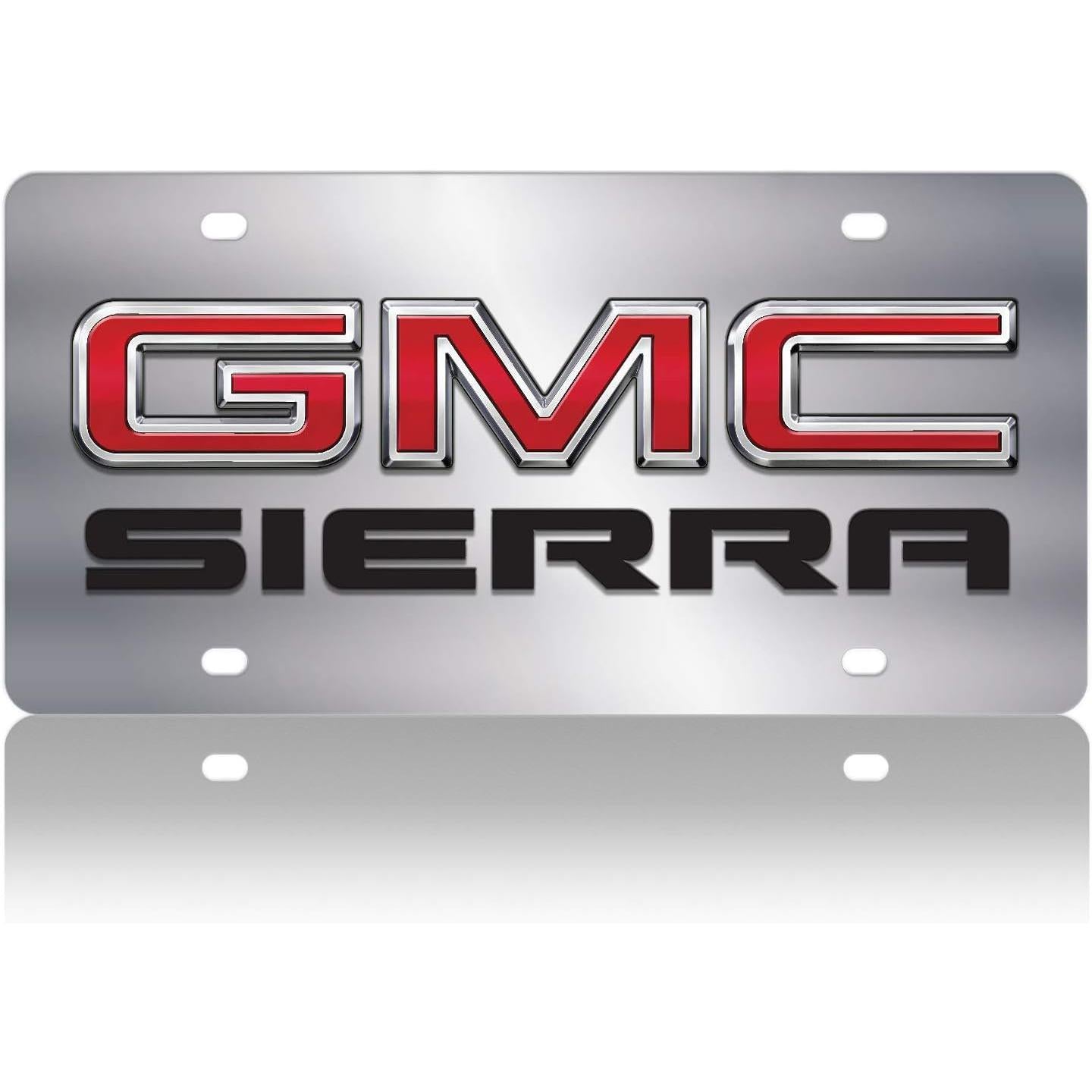GMC Sierra Stainless Steel License Plate - Chrome-SR1 Performance