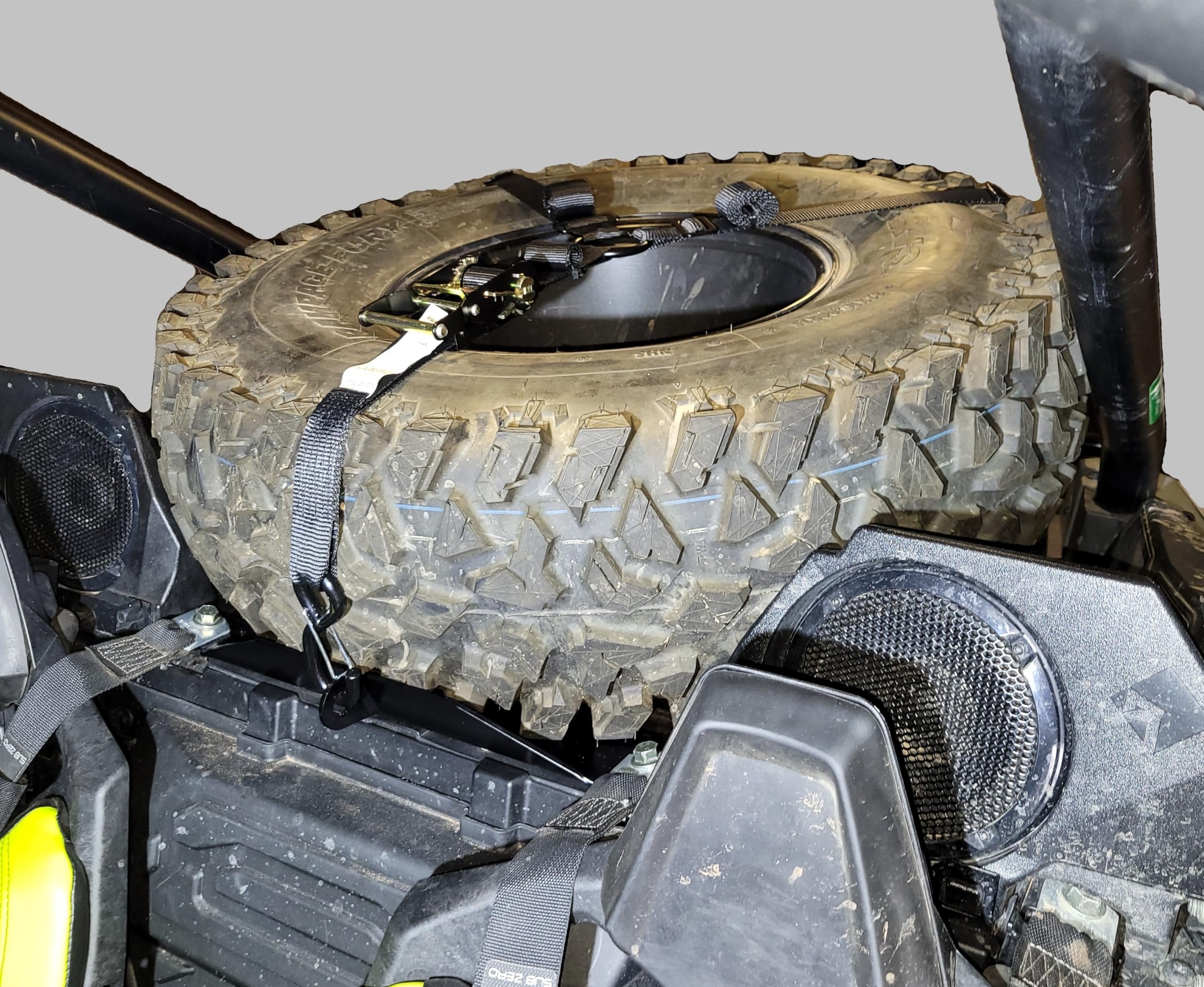 Spare Tire Mount with Dual Flag Mounts for Polaris RZR Pro XP, Pro S, Turbo R & Pro R 2020-2026 UTV