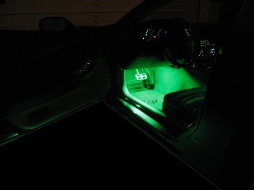 C6 Corvette - Footwell LED Lighting Kit : 2005-2013 C6, Z06, ZR1, Grand Sport (Yellow Super Bright)