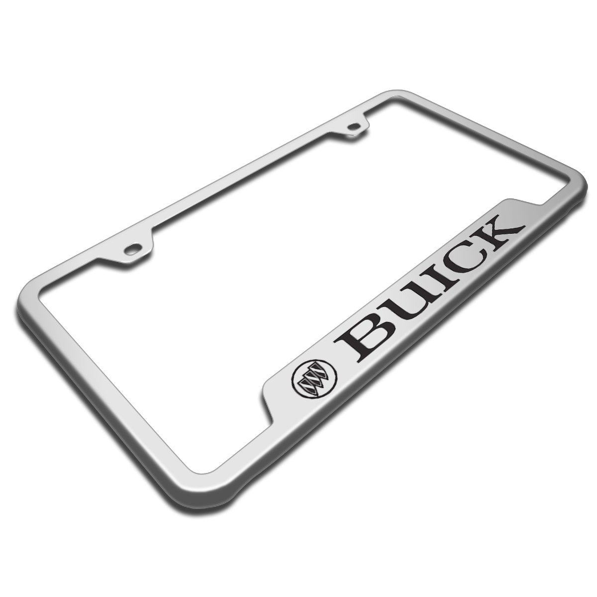 Au-TOMOTIVE GOLD Buick Laser Etched Cut-Out Frame-Mirrored License Plate