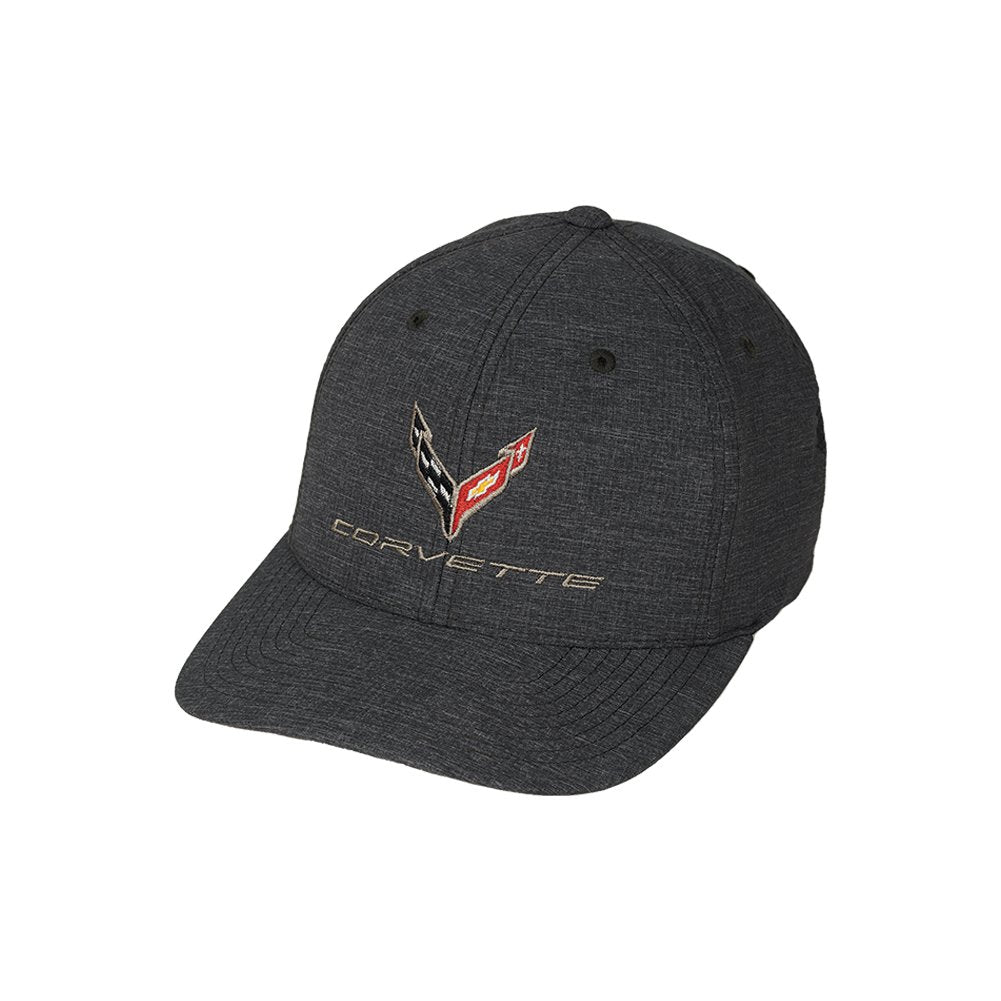 C8 Corvette Corvette Premium Heather Flexfit Cap : Heather Dark Grey-SR1 Performance