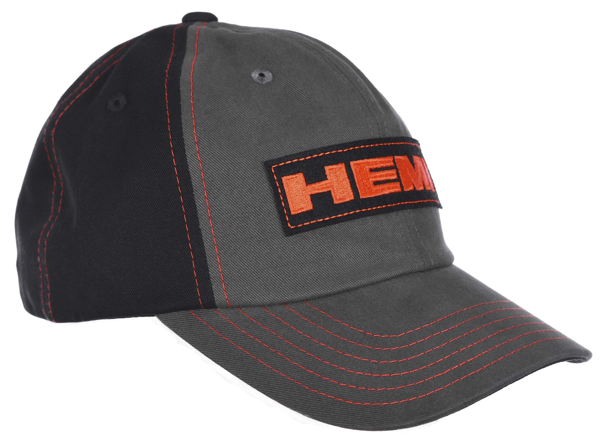 Checkered Flag Men's Adjustable Charcoal Gray & Black Hat