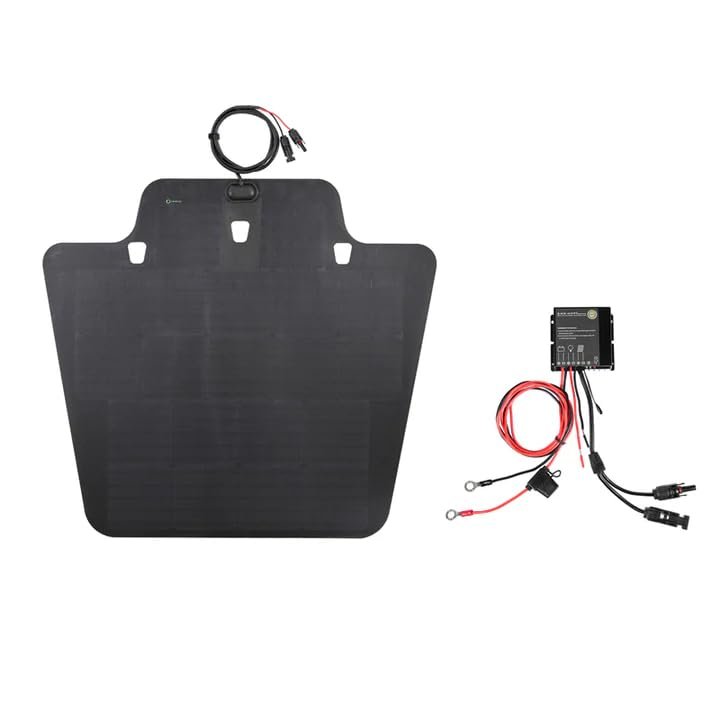 Lensun 105W 12V Hood Flexible Solar Panel for Jeep Wrangler JK (2007-2018) - Off Grid Solar Power for Offroading/Overlanding/Camping