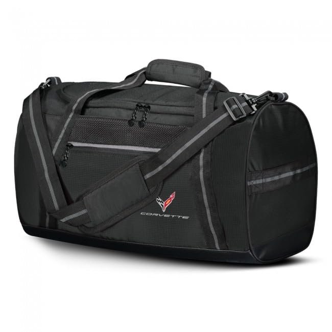 C8 Corvette Duffle Bag - Water-Resistant Travel Bag w/Shoe Compartment-SR1 Performance