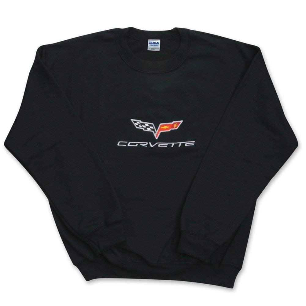 West Coast Corvette Men's Corvette Sweatshirt Fleece Embroidered C6-SR1 Performance