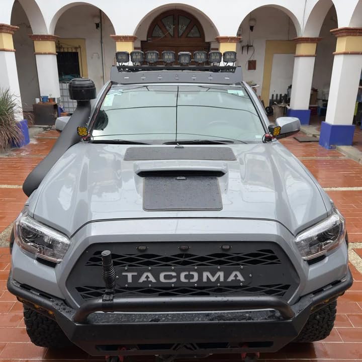 Lensun 50W 12V Hood Flexible Solar Panel for Toyota Tacoma 3rd Gen (2016-2023) TRD Sport/Pro - Off Grid Solar Power for Offroading/Overlanding/Camping ((Solar Panel Only))